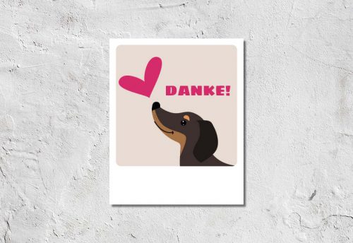 Postkarte Dackel Danke 1,90 €
