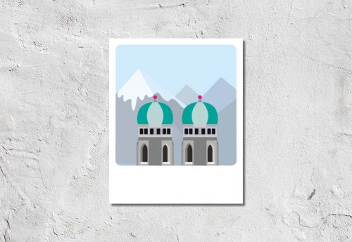 Postkarte München Alpenblick 1,90 €