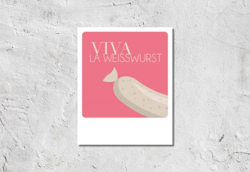 Postkarte Viva La Weisswurst 1,90 €