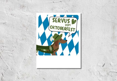 Postkarte Trachtendackel Bua Oktoberfest™ 1,90 €