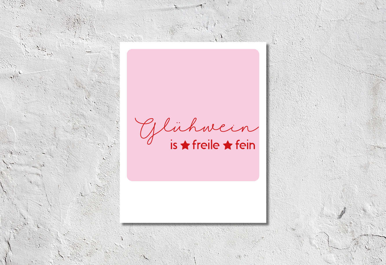 Postkarte Glühwein is fein 1,90 €