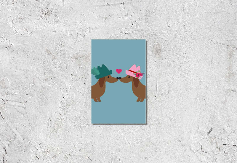 Minikarte Dackelliebe 1,50 €