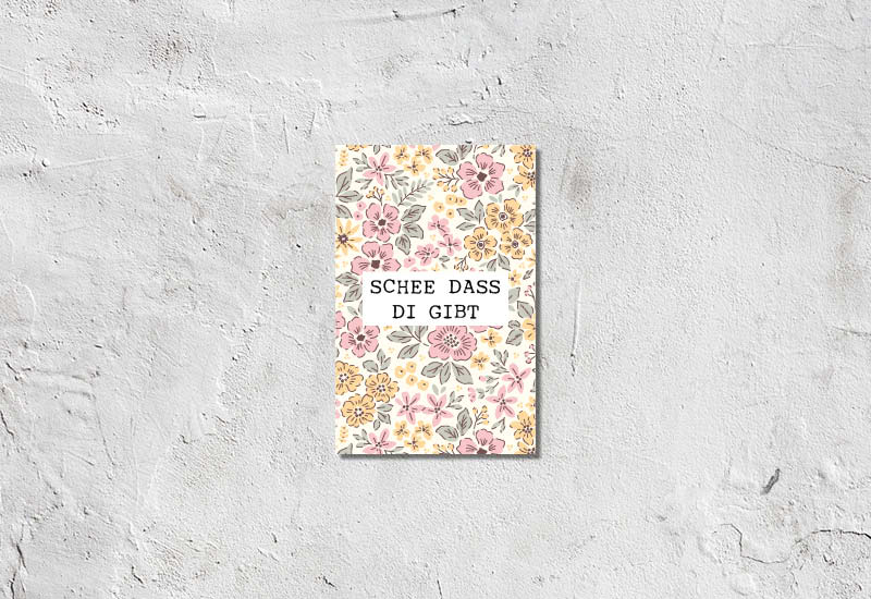 Minikarte Schee dass di gibt 1,50 €